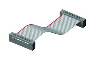 Ribbon Cable, IDC Receptacle to IDC Receptacle, 16 Ways, 12 , 305 mm, 1.27  mm, Tiger Eye FFSD